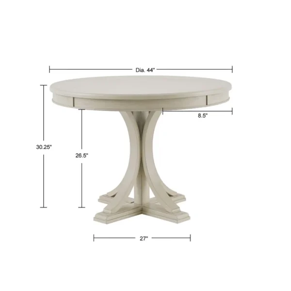 Helena Round Wood Pedestal Dining Table - Image 3