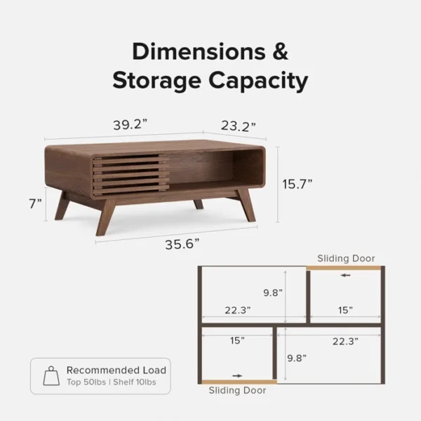 Lorccan Coffee Table with Storage - Image 2