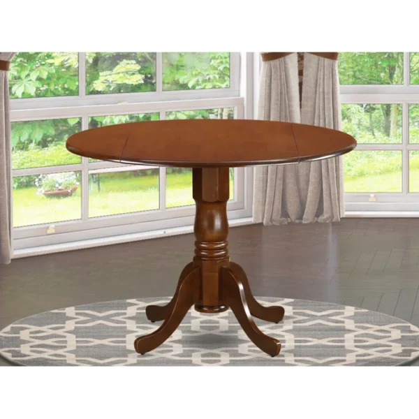 Philipston Extendable Round Solid Wood Dining Table