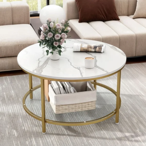 Rotherham Round Coffee Table with Storage